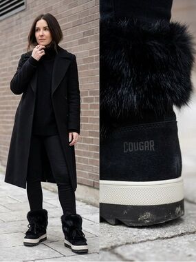 Cougar Vanity Polar Plush & Faux Fur Waterproof Suede Booties